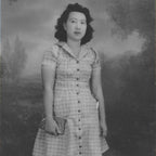Grandmother smiling in nostalgic Hong Kong family photo animation